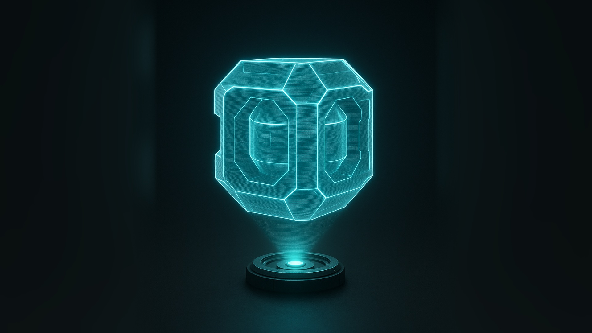 Hologram material visual anchor.