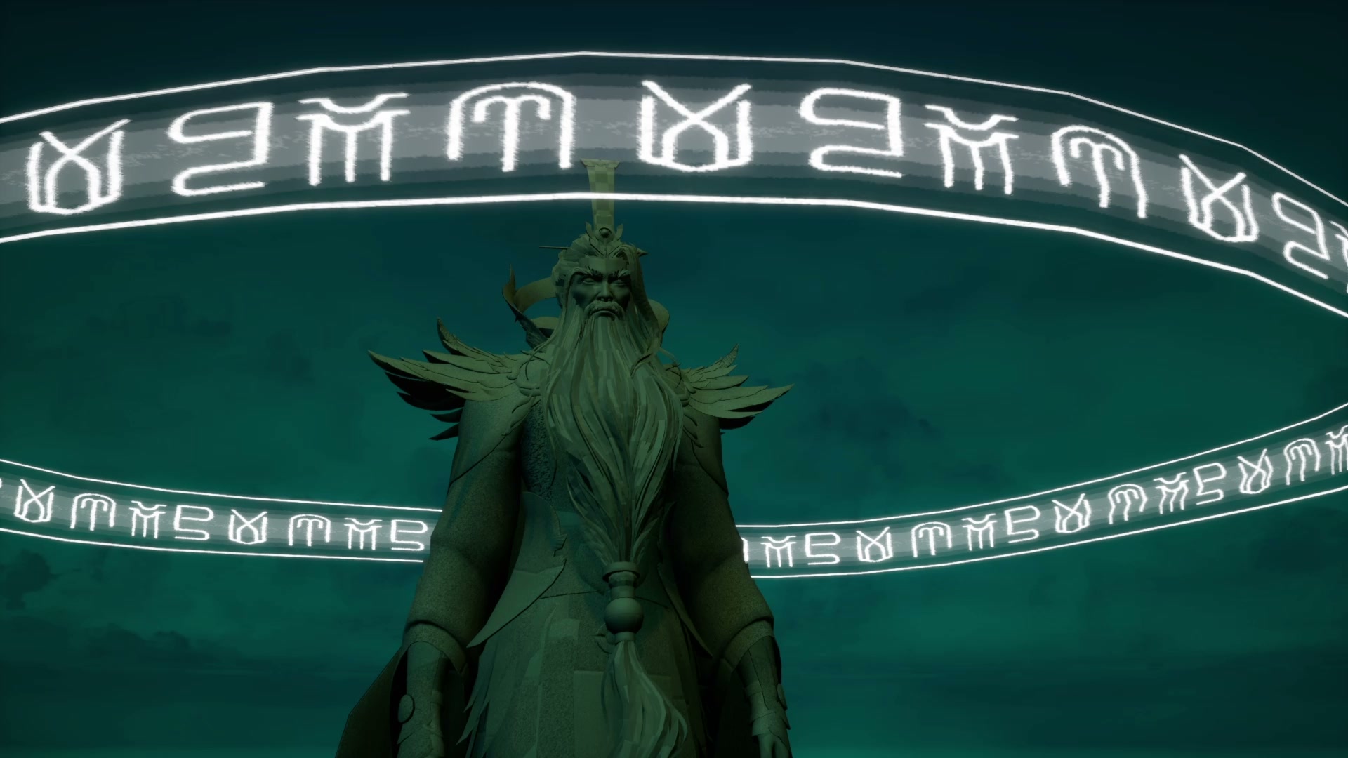Rotating talisman rune seal around character