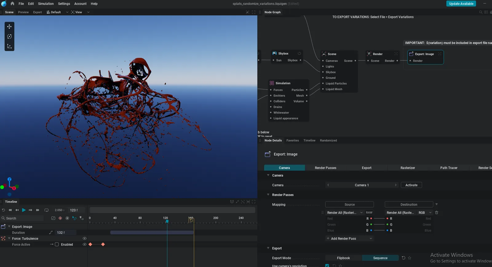 Blood Splatter Fluid Simulation