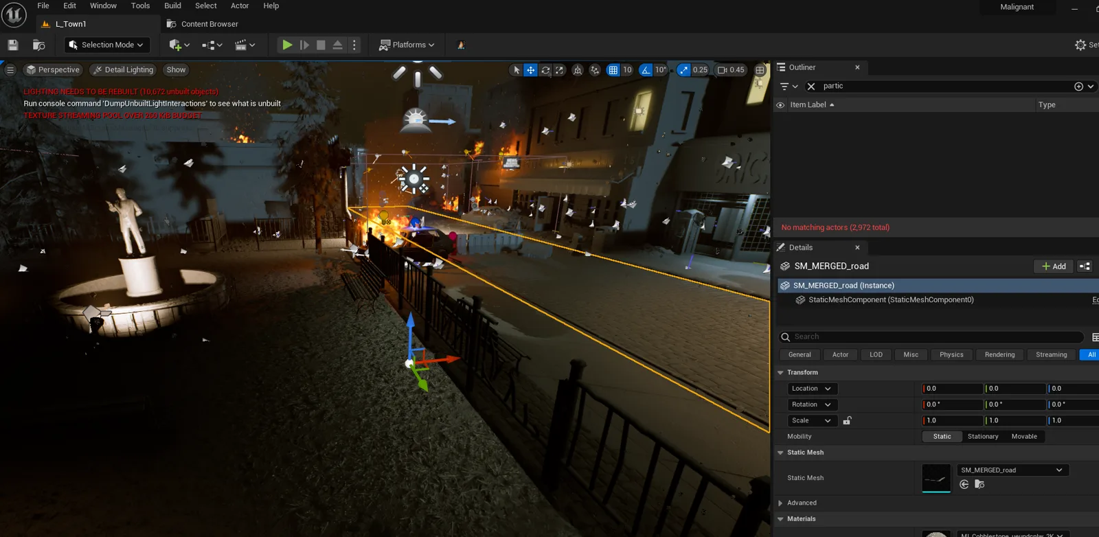 Environment Fire & Level Dressing (L_Town1)